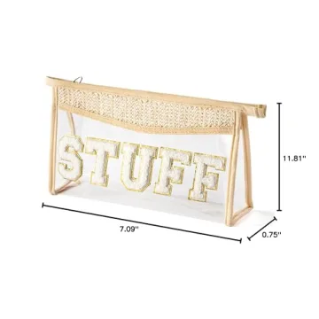 Belanttega Boho Patch Cosmetic Bag Waterproof Travel Makeup Purse