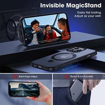 CASEKOO Designed for iPhone 12 Pro Max Case with Magnetic Invisible Stand [Military Drop Protection]...