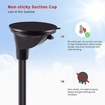 IPOW No Glue Suction Cup Phone Mount for Safe Driving
