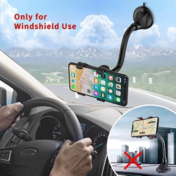 IPOW No Glue Suction Cup Phone Mount for Safe Driving
