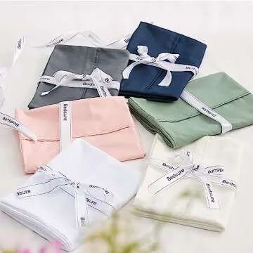 Bedsure Pillow Cases Standard Size Set of 2 - Black Polyester Microfiber Pillowcases, Super Soft and Cozy Pillowcase, Pillow Case Covers with Envelop Closure, 20x26 Inches