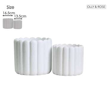 Olly & Rose Vertical Striped Plant Pots for Indoor & Outdoor