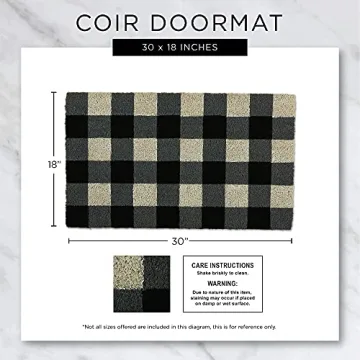 DII Geometric Coir Door Mat - Stylish and Durable