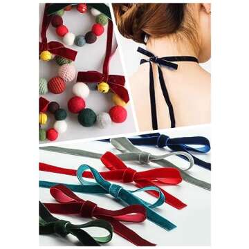 Abbaoww 50 Yards Vintage Brown Velvet Ribbon 3/8 Inch for Gift Wrapping Christmas Wedding Home Decoration DIY Projects (Brown)