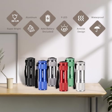 WdtPro Mini LED Flashlights - Bright, Colorful & Versatile