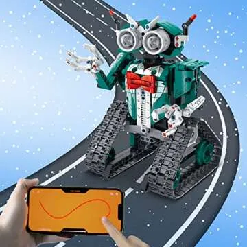 IQKidz APP/Remote Control STEM Building Kits for Kids Ages 8-12 - 3 in 1 RC Robot Car Toys, 440 Pcs Educational Science Projects, Gift Ideas for Boys Girls