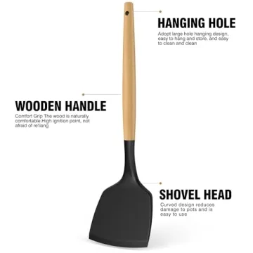 Silicone Cooking Utensils Set - Heat Resistant & BPA Free