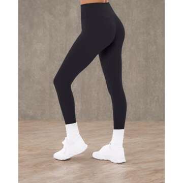 PAVOI ACTIVE High Waisted Buttery Soft Leggings Women | Pilates Yoga Pants Athletic Full Length Workout Leggings | LuxeCloud Black