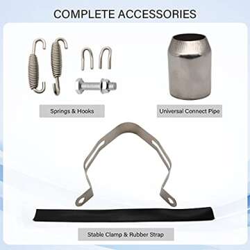 Motorcycle Slip On Muffler,1.5-2" Carbon Fiber Unversal Slip on Silencers & Mufflers For Dirt Bike Street Bike Scooter ATV Racing Pipes