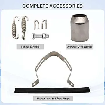 Motorcycle Slip On Muffler,1.5-2" Carbon Fiber Unversal Slip on Silencers & Mufflers For Dirt Bike Street Bike Scooter ATV Racing Pipes