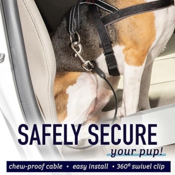 Leash Boss Dog Seatbelt Tether - Chew-Proof Safety Restraint