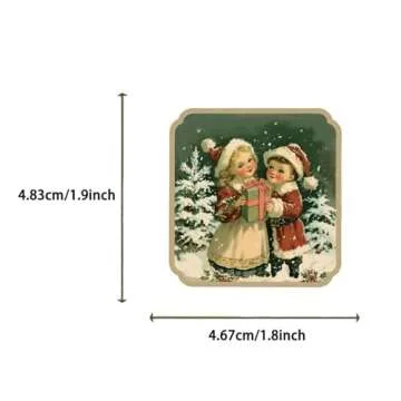 Vintage Christmas Stickers, 50 X Christmas Stickers Vintage, Retro Christmas Stickers for Cards, Wat...