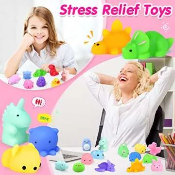 Vibrant 40pcs Mochi Squishy Toys Set for Kids