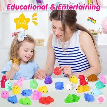 Vibrant 40pcs Mochi Squishy Toys Set for Kids