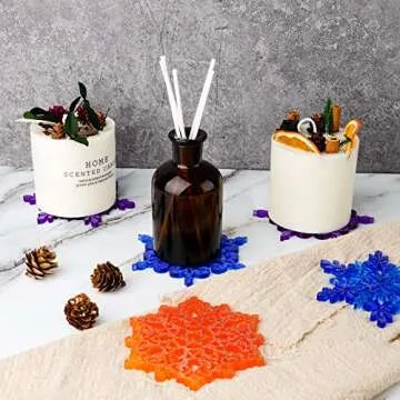 NiArt Silicone Snowflake Coaster Molds - DIY Crafting Set