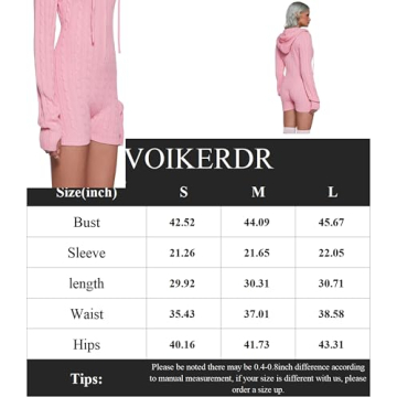 VOIKERDR Women’s Long Sleeve Bodycon Jumpsuit for Summer Style