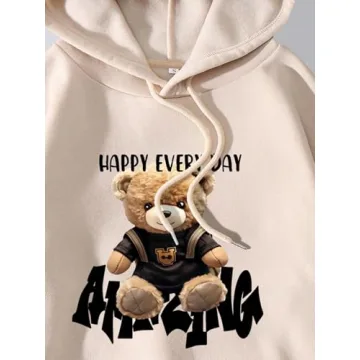 GORGLITTER Women's Soft Graphic Letter Hoodie for All Seasons