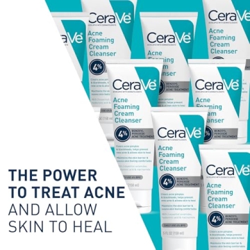 CeraVe Acne Foaming Cream Cleanser 4% Benzoyl Peroxide 5oz