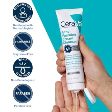 CeraVe Acne Foaming Cream Cleanser 4% Benzoyl Peroxide 5oz