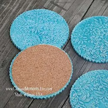FLORAL WREATH Embossing Rolling Pin with Flowers Pattern. Dough and Clay Roller for Embossed Cookies and Pottery. Cookie and Ceramic Stamp. Backing Gifts for Women by Algis Crafts