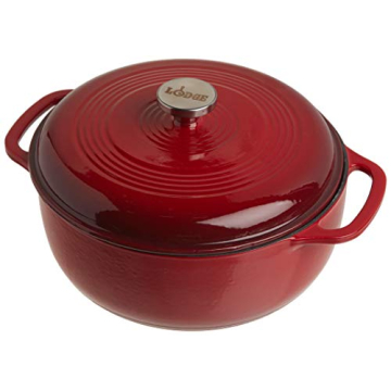 Lodge Enameled Cast Iron Dutch Oven - 6 Quart - Red