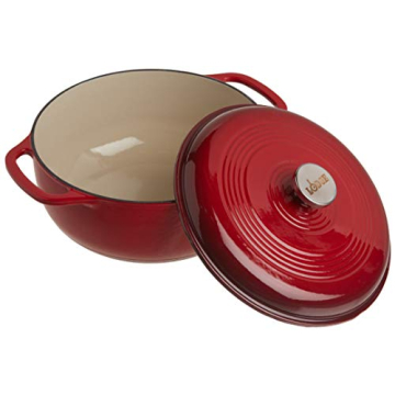 Lodge Enameled Cast Iron Dutch Oven - 6 Quart - Red