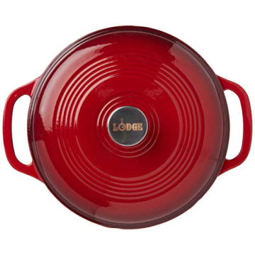 Lodge Enameled Cast Iron Dutch Oven - 6 Quart - Red