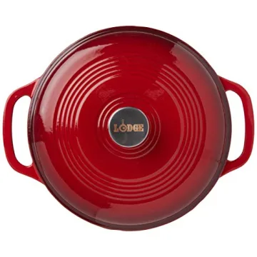 Lodge Enameled Cast Iron Dutch Oven - 6 Quart - Red