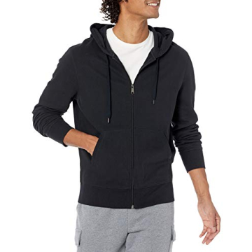 High-Quality Amazon Essentials Men's Lightweight French Terry Full-Zip Hoodie in Black