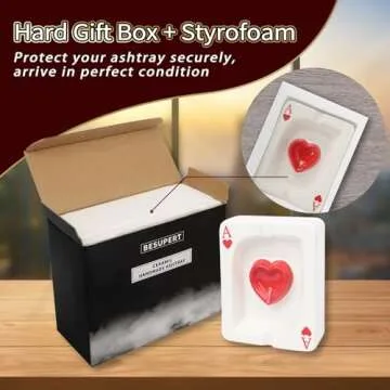 Ash Tray, Cool Poker Ashtray for Cigarettes Smokers, Fantasy Tabletop Home Decor for Indoor Home Out...