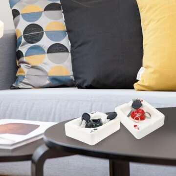 Ash Tray, Cool Poker Ashtray for Cigarettes Smokers, Fantasy Tabletop Home Decor for Indoor Home Outside Patio Use, Ideal Christmas, Valentine, Father's Day, Mother's Day Gift (Ace of Red Heart)