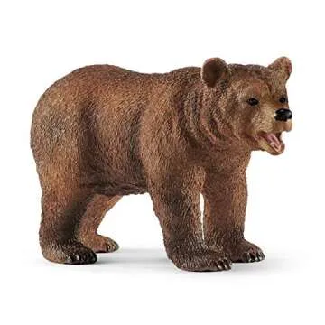 Schleich Grizzly Bear Playset - Realistic 4 PC Set for Kids