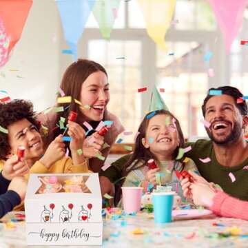 Moretoes 36pcs Cookie Boxes, 8x6x2.5 Cookie Boxes with Window, Strawberry Boxes Bakery Boxes Easter Treat Boxes for Chocolate Covered Strawberries, Pastries, Desserts