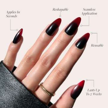 Glamnetic Vampiress Press On Nails - Stunning Reusable Set