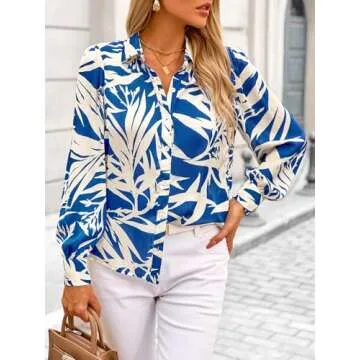Stylish Floral Chiffon Blouse for Women - PRETTYGARDEN