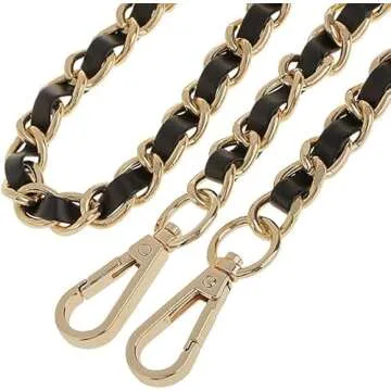 123Arts Chain Strap Iron Replacement Strap Handbag Shoulder Strap Bag Accessories,48 Inches
