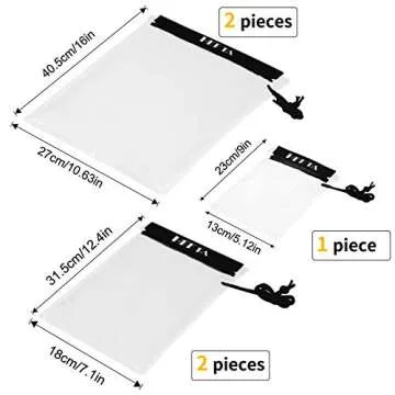 HEETA 3-Pack Clear Waterproof Dry Bag, Water Tight Cases Pouch Dry Bags for Camera Mobile Phone Maps, Kayaking Boating Document Holder (Black)