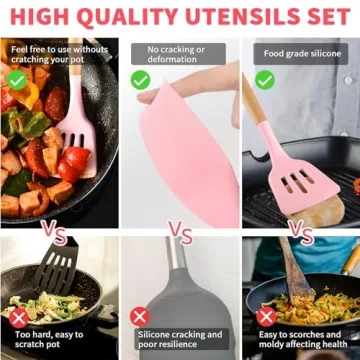 Caliamary 11 Pcs Silicone Kitchen Utensil Set