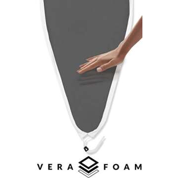 Reliable 320LB Home Ironing Board - Made in Italy 2-in-1 Home Ironing Table with Large 55 Inch Pressing Surface (Extended), Iron Board Made with Heavy-Duty Tube Frame Construction, Strong Iron Rest