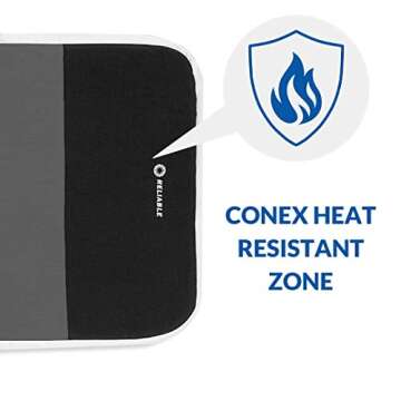 Reliable 320LB Home Ironing Board - Made in Italy 2-in-1 Home Ironing Table with Large 55 Inch Pressing Surface (Extended), Iron Board Made with Heavy-Duty Tube Frame Construction, Strong Iron Rest