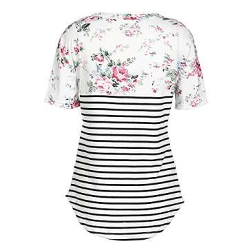 Fashionable Short Sleeve Maternity Nursing Top for Moms