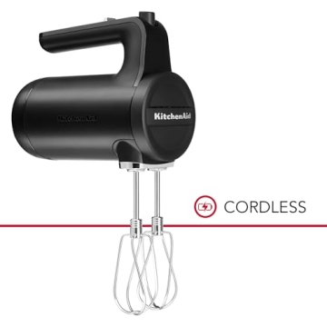 KitchenAid 7-Speed Cordless Hand Mixer Matte Black KHMB732