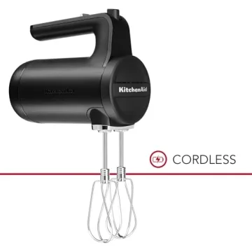 KitchenAid 7-Speed Cordless Hand Mixer Matte Black KHMB732