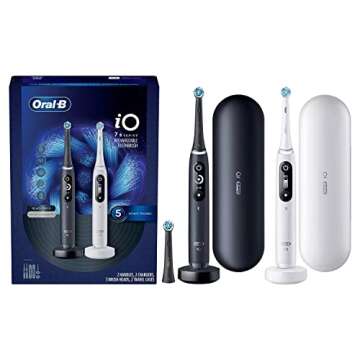 Oral-B iO Series 7s Rechargeable Toothbrush with 2 Handles, 2 Chargers, 3 Brush Heads and 2 Deluxe T...