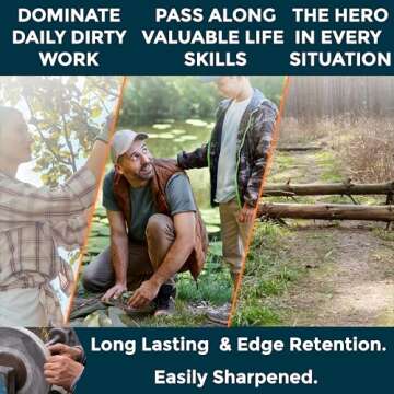 CAMPNDOOR Pocket Chainsaw for Camping - 36 Inch Heavy Duty Steel Hand Chainsaw - 48 Teeth Pocket Saw - 65Mn Hand Chain Saw with Handles - Handy Camping Gear - Bushcraft Survival Gear and Supplies