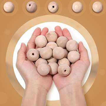 Elegant Wood Ball Knobs for DIY and Home Decor
