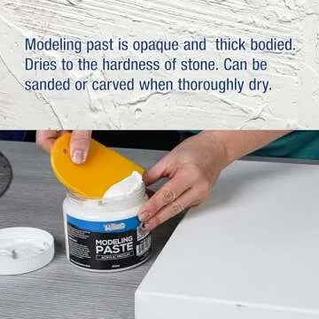 U.S. Art Supply Modeling Paste for Acrylic Painting - 500ml Acrylic Texture Paste for Textured Art, Lightweight Flexible Acrylic Modeling Paste, Non-Toxic, Sandable, Mixable with Paint & Archival-Safe