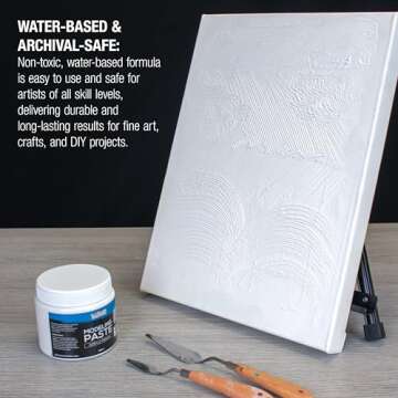 U.S. Art Supply Modeling Paste for Acrylic Painting - 500ml Acrylic Texture Paste for Textured Art, Lightweight Flexible Acrylic Modeling Paste, Non-Toxic, Sandable, Mixable with Paint & Archival-Safe