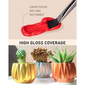 Nicpro 6 Colors Large Outdoor Acrylic Paint Set (69 oz, 2040ml) Rich Art Painting Supplies Bulk Non Toxic for Multi Surface, Canvas, Wood Wall Fabric Stone Craft for Kid & Adult with Pump, Color wheel