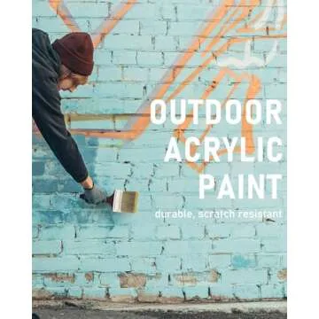 Nicpro 6 Colors Large Outdoor Acrylic Paint Set (69 oz, 2040ml) Rich Art Painting Supplies Bulk Non Toxic for Multi Surface, Canvas, Wood Wall Fabric Stone Craft for Kid & Adult with Pump, Color wheel